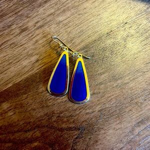 Lapis Lazuli and Gold Dangling Earrings
